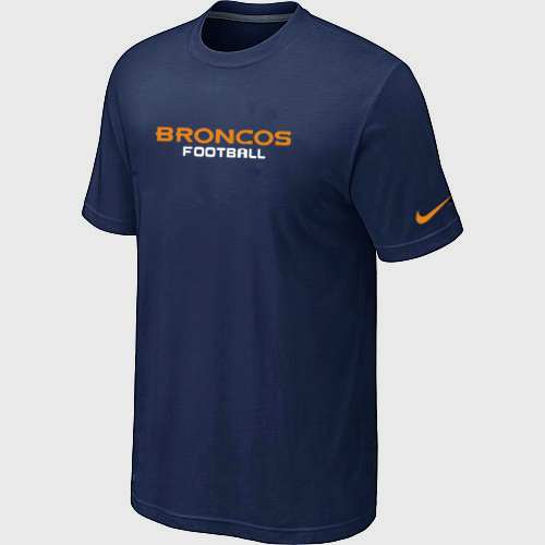  Nike Denver Broncos Sideline Legend Authentic Font TShirt D- Blue 82 
