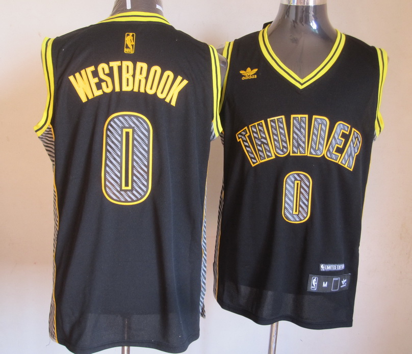 NBA Oklahoma City Thunder #0 Westbrook black Embroidered NBA Jersey