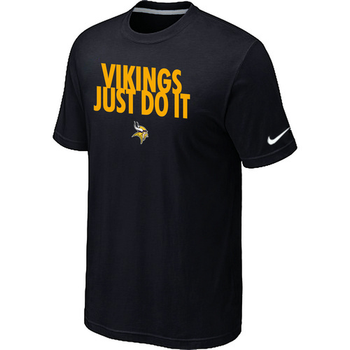 NFL Minnesota Vikings Just Do It Black TShirt 24 