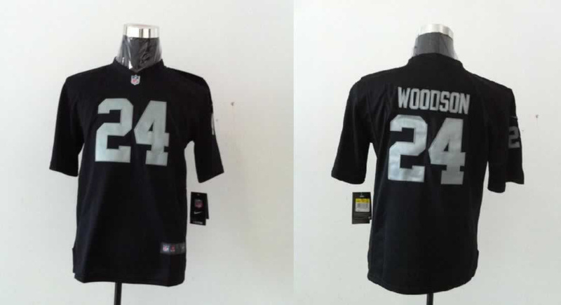 Black Woodson Jersey, Youth Nike Oakland Raiders #24 Limited Jersey