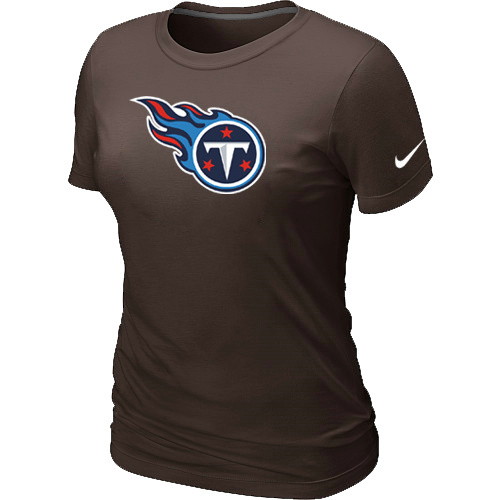  Tennessee Titans Brown Womens Logo TShirt 53 