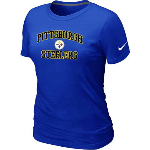  Pittsburgh Steelers Womens Heart& Soul Blue TShirt 39 