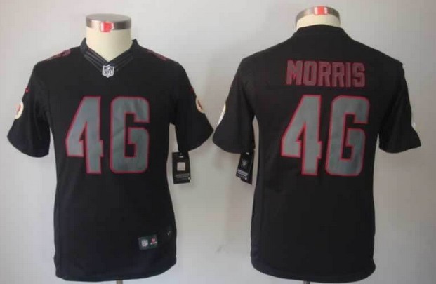 Washington Redskin #46 Morris Youth Black Jersey