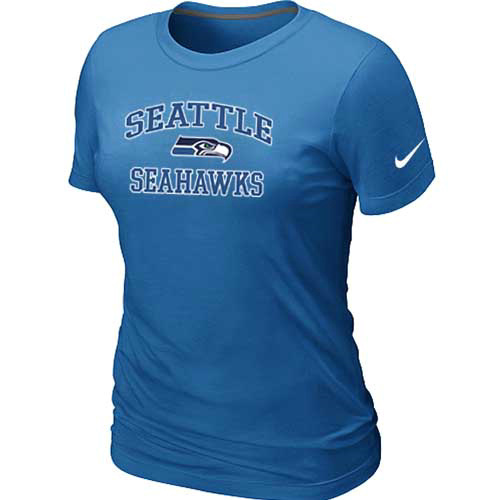  Seattle Seahawks Womens Heart& Soul L-blue TShirt 29 