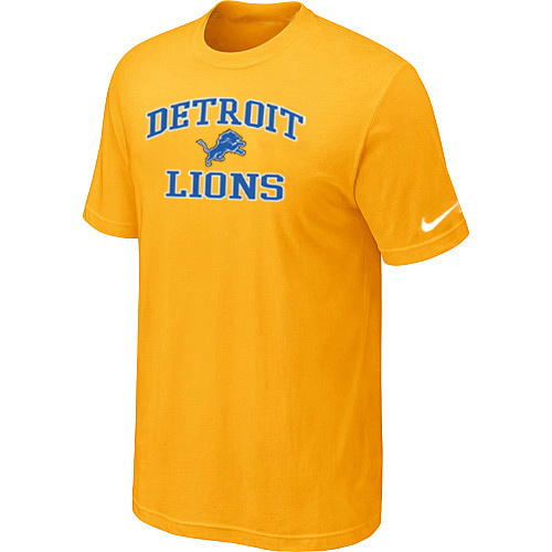  Detroit Lions Heart& Soul Yellow TShirt 80 