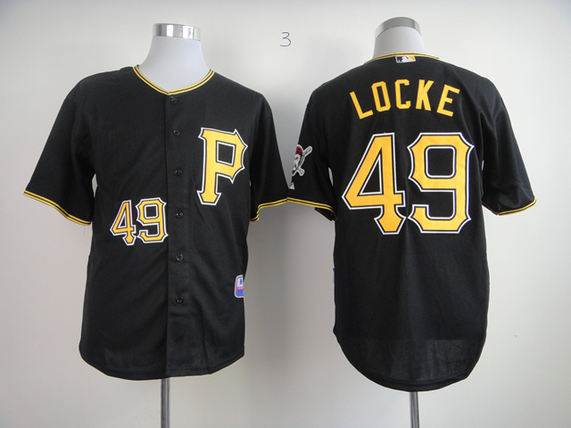 MLB Pittsburgh Pirates #49 Locke Jersey Black