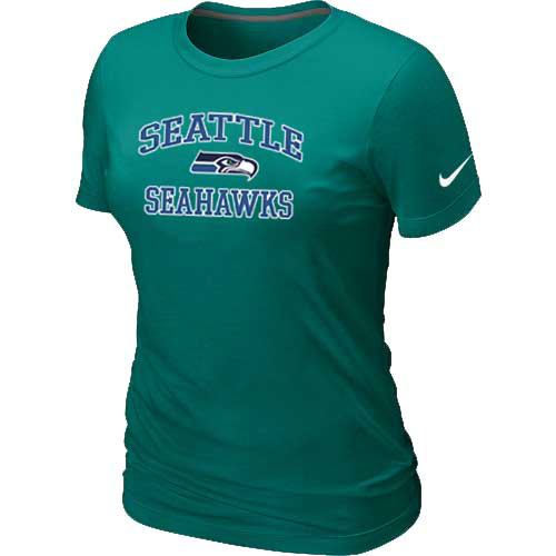  Seattle Seahawks Womens Heart& Soul L- Green TShirt 28 
