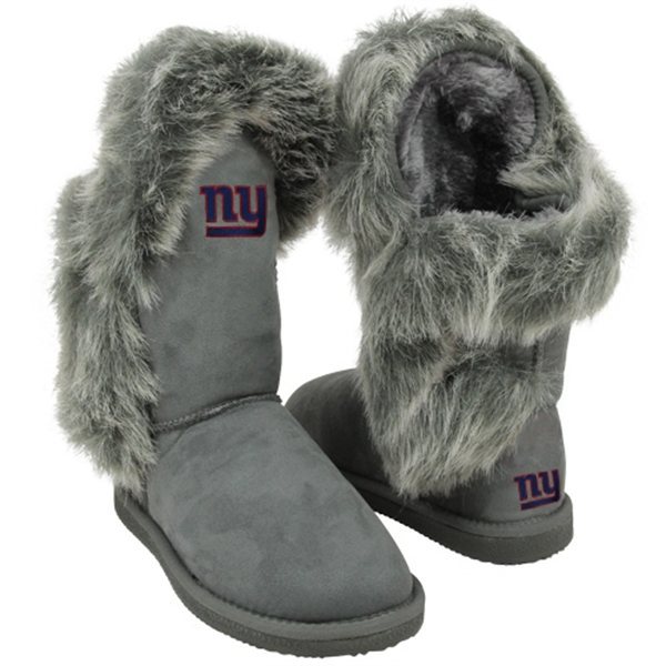 NFL New York Giants Womens Cuce Shoes Ladies Fanatic Boots Gray