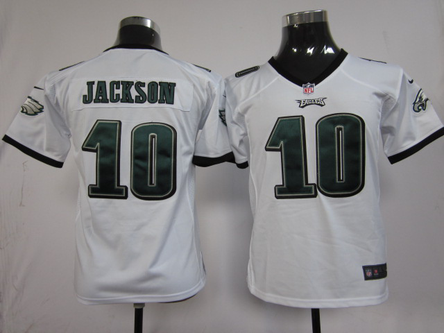 White Jackson youth Nike NFL Philadelphia Eagles #10 Jersey