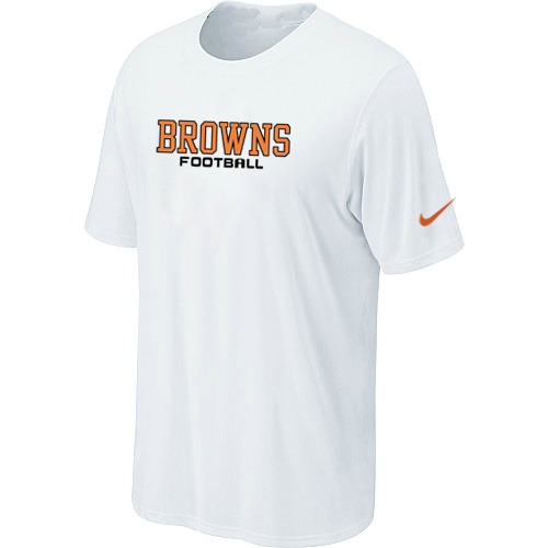  Nike Cleveland Browns Sideline Legend Authentic Font TShirt White 79 