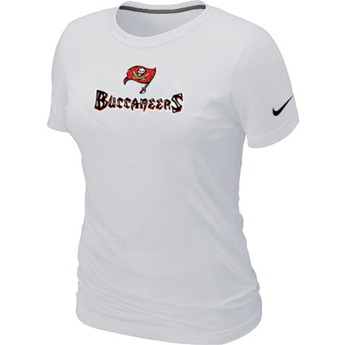  Nike Tampa Bay Buccaneers Authentic Logo Womens TShirt White 2 