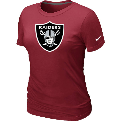  Oakland Raiders Red Womens Logo TShirt 42 