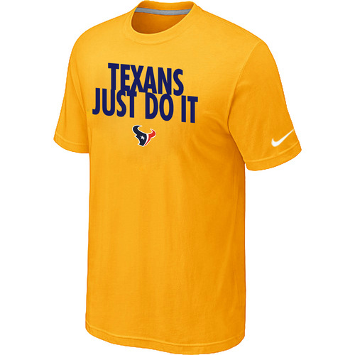 NFL Houston Texans Just Do It Yellow TShirt 6 