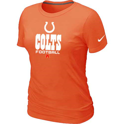  Indianapolis Colts Orange Womens Critical Victory TShirt 40 