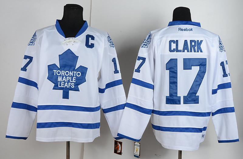 Reebook Toronto Maple Leafs #17 Clark White Jersey