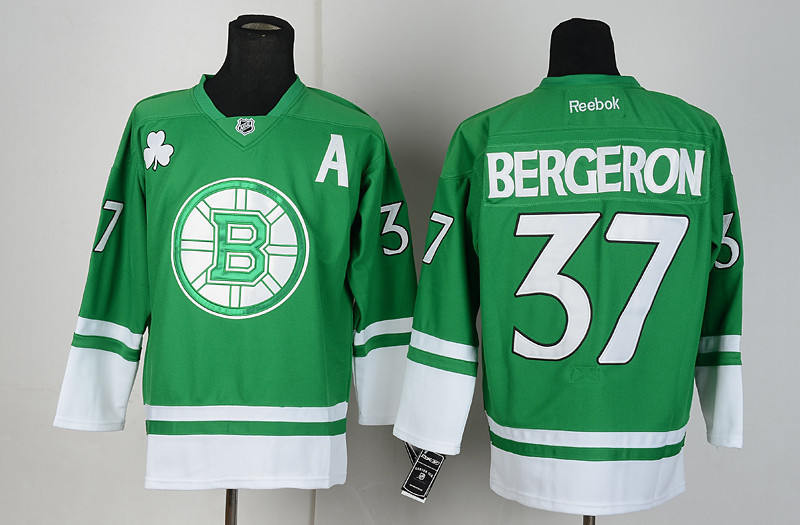 Boston Bruins #37 Bergeron Green Jersey