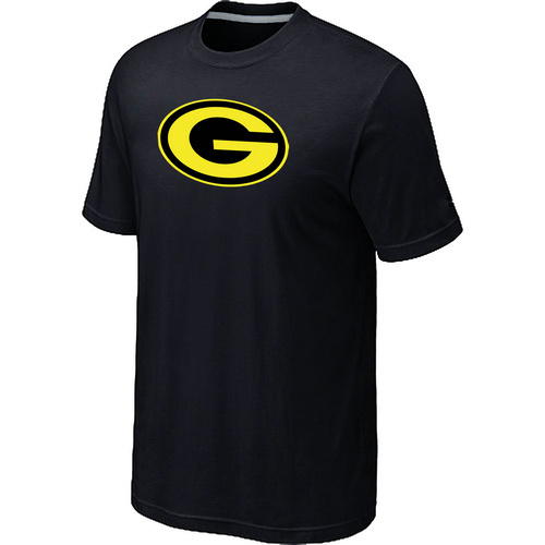  Mens Green Bay Packers Neon Logo Charcoal Black Tshirt 29 