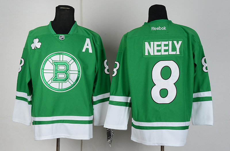 Boston Bruins #8 Neely Green Jersey