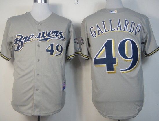 MLB Milwaukee Brewers #49 Yovani Gallardo Grey Jersey.JPG