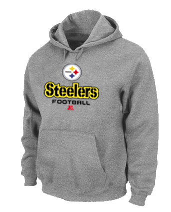 Pittsburgh Steelers Critical Victory Pullover Hoodie Grey