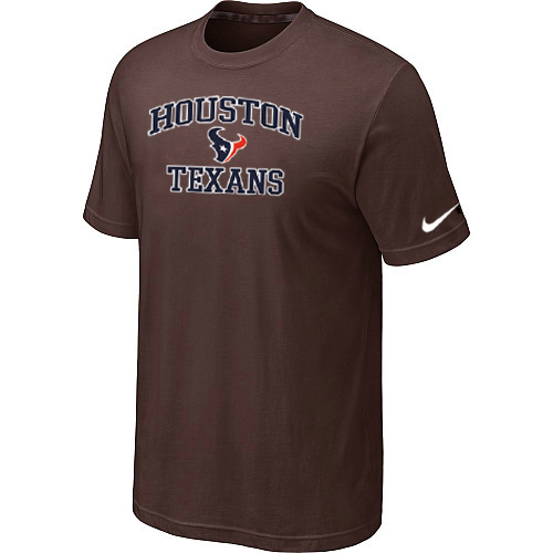  Houston Texans Heart& Soul Brown TShirt 85 