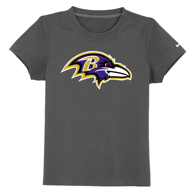 Baltimore Ravens Sideline Legend Authentic Logo Youth T Shirt D-Grey