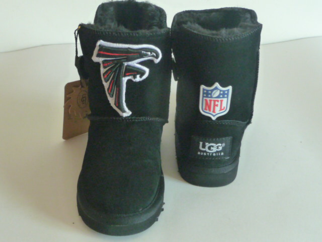 Kids NFL Atlanta Falcons Black Boots