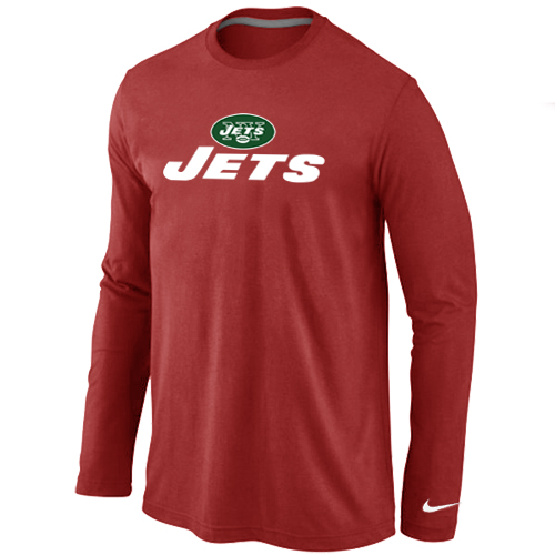 Nike New York Jets Authentic Logo Long Sleeve T-Shirt RED