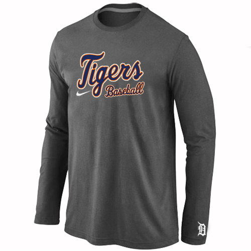 Nike Detroit Tigers Long Sleeve T-Shirt D.Grey