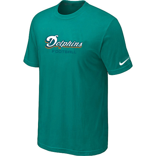  Nike Miami Dolphins Sideline Legend Authentic Font TShirt Green 80 