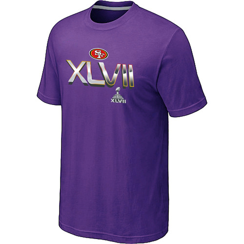  Mens San Francisco 49 ers Super BowlXLVII On Our Way Purple TShirt 97 