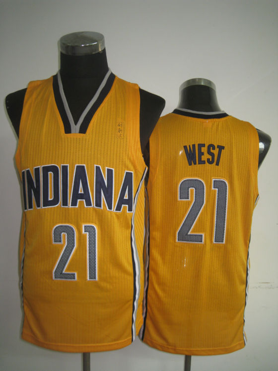 Indiana Pacers #21 David West Jersey Yellow