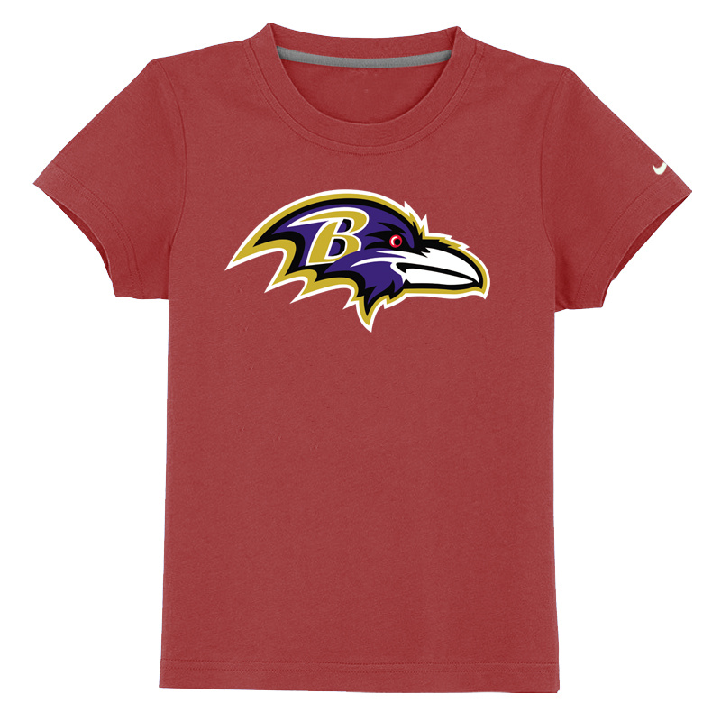 Baltimore Ravens Sideline Legend Authentic Logo Youth T Shirt Red