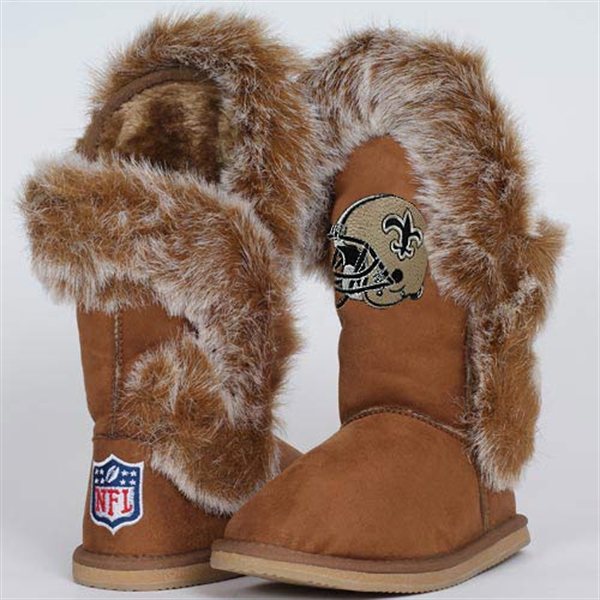 NFL New Orleans Saints Womens Cuce Shoes Ladies Fanatic Boots Brown