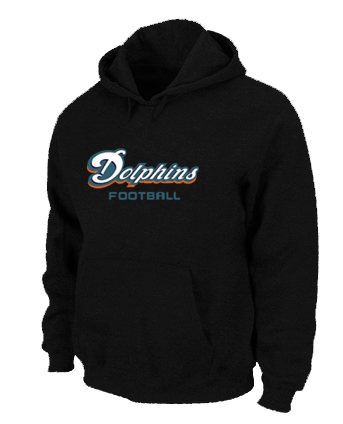 Miami Dolphins Authentic font Pullover Hoodie Black