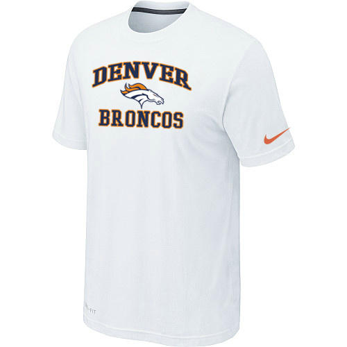  Denver Broncos Heart& Soul White TShirt 67 