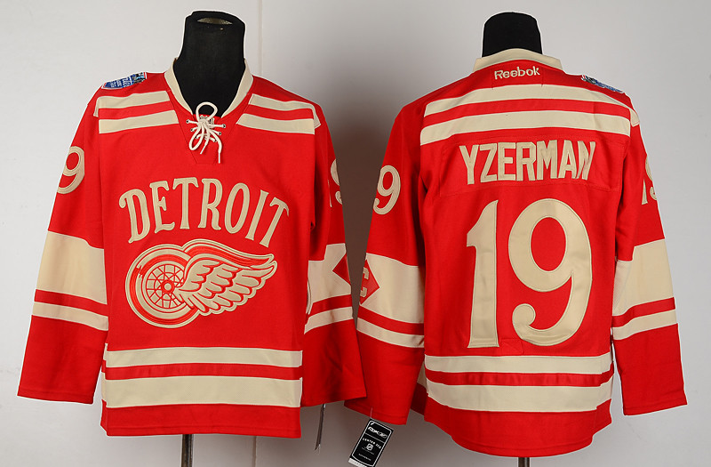 2014 NHL Reebook Detroit Red Wings #19 Yzerman Red Jersey