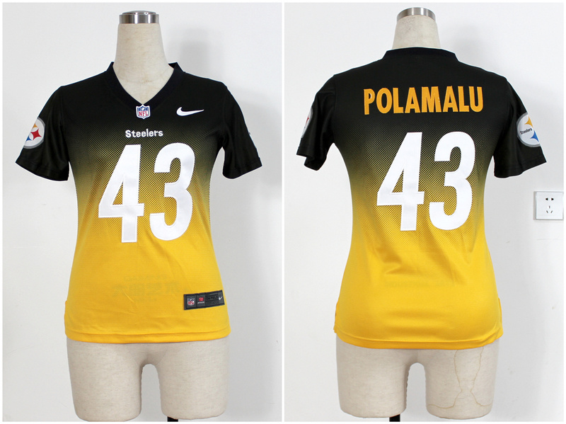 Nike NFL Pittsburgh Steelers #43 Polamalu Women Drift Fashion II Jersey