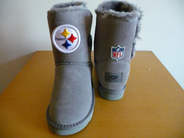 Womens Pittsburgh Steelers Cheerleader Boots Gray