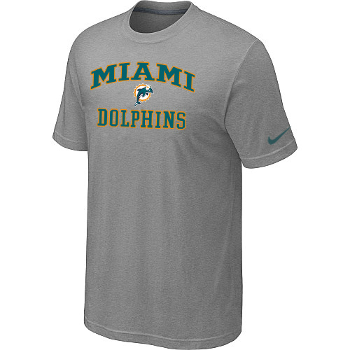  Miami Dolphins Heart& Soul Lightgreyl TShirt 68 