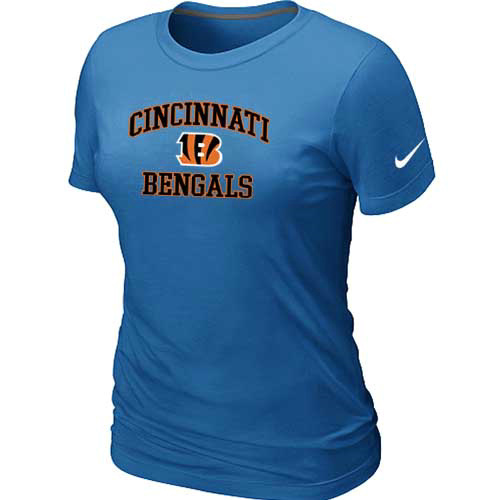  Cincinnati Bengals Womens Heart& Sou L-bluel TShirt 42 