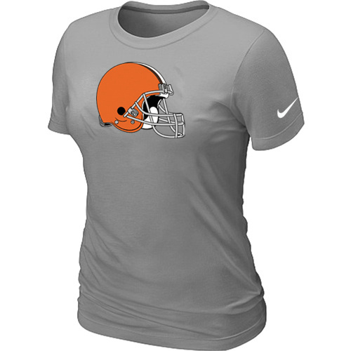  Cleveland Browns L- Grey Womens Logo TShirt 61 