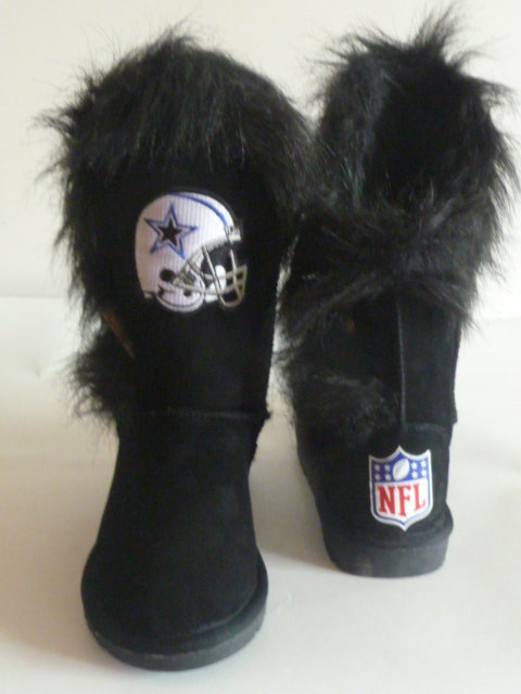 NFL Dallas Cowboys Cuce Shoes Womens Cheerleader Boots - Black