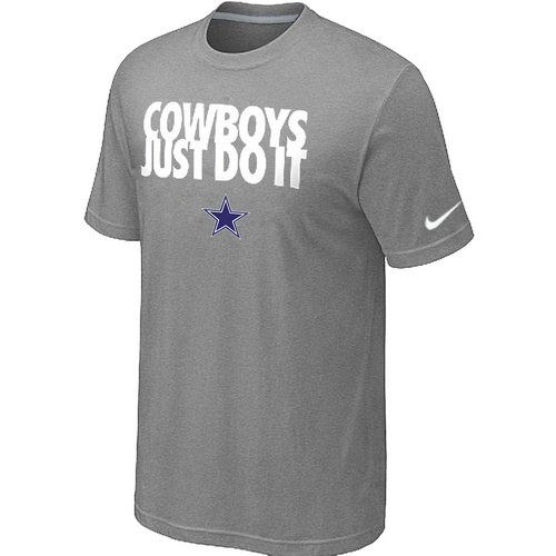 NFL Dallascowboys Just Do It L- Grey TShirt 26 