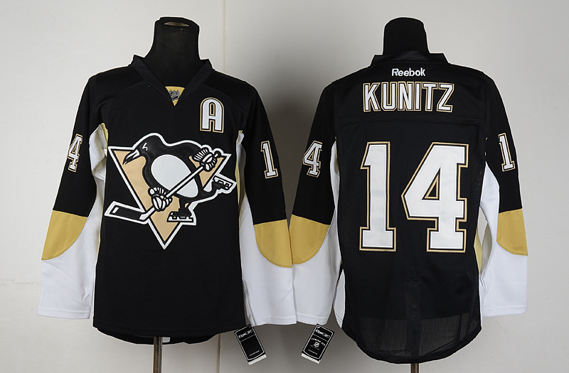 Pittsburgh Penguins #14 Kunitz Black Jersey