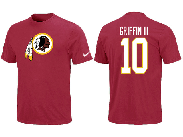  Nike Washington Redskins Robert GriffinIII Name& Number TShirt Red 80 