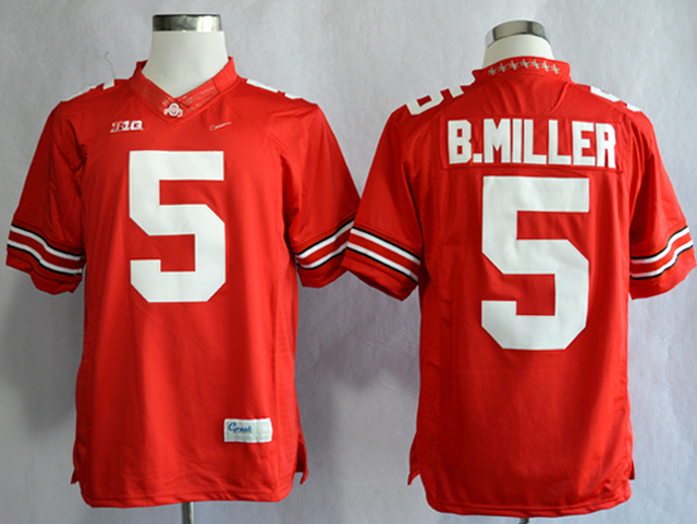 Ohio State Buckeyes #5 B.Miller Red Jersey