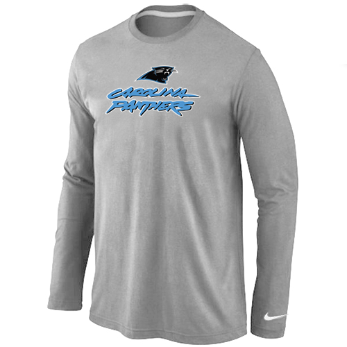 Nike Carolina Panthers Authentic Logo Long Sleeve T-Shirt Grey