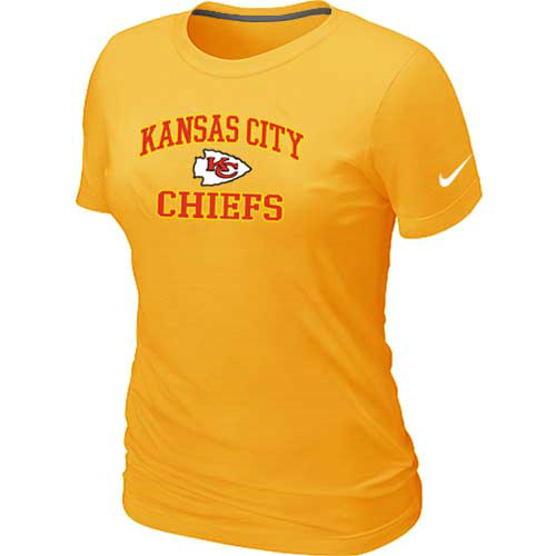  Kansas City Chiefs Womens Heart& Soul Yellow TShirt 24 