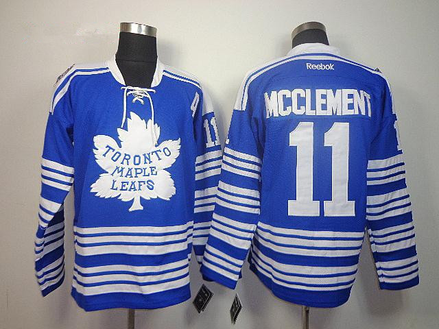 NHL Reebok Toronto Maple Leafs #11 Mcclement Blue 2014 Winter Classic Jersey